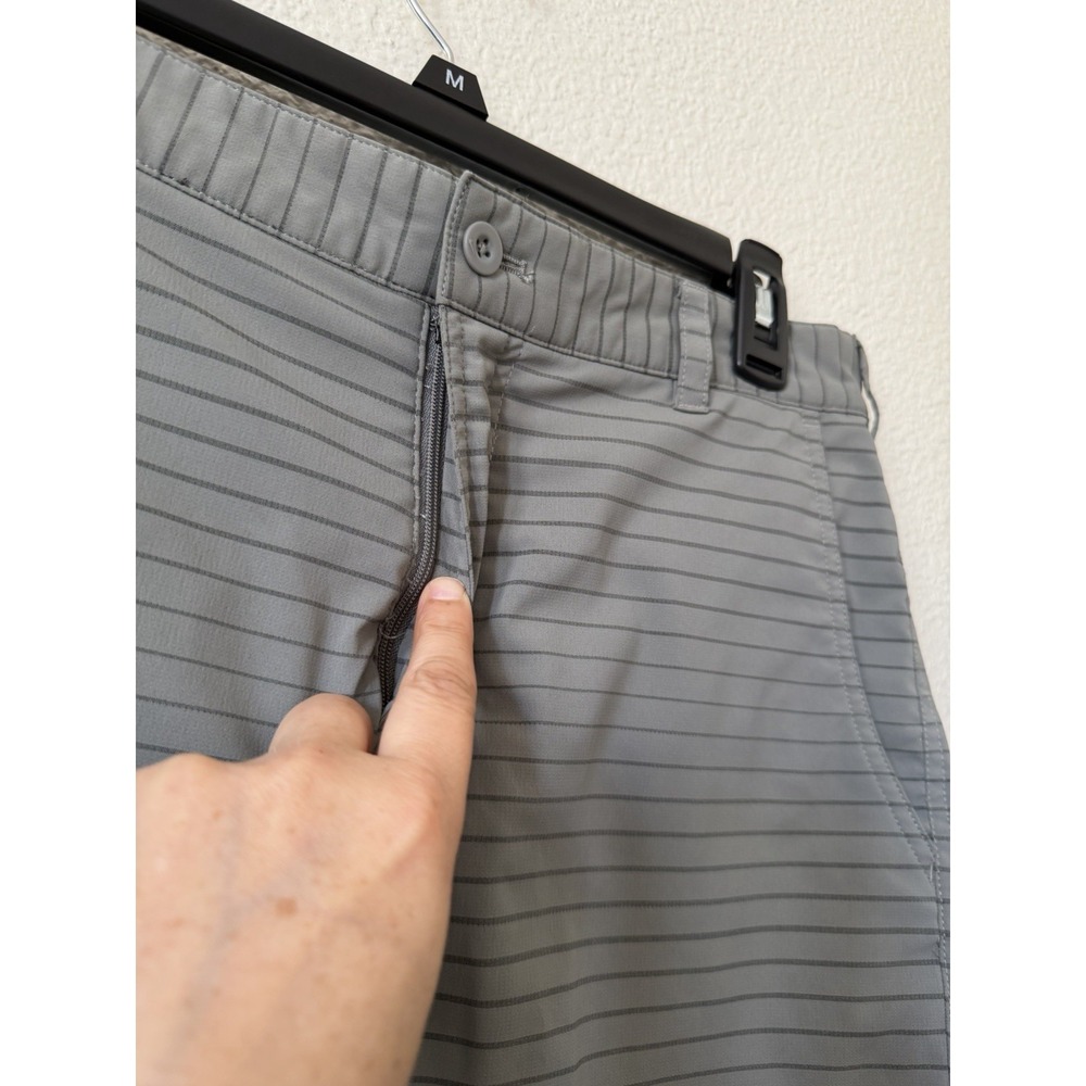 Nike Golf 30 Gray Stripe Dri Fit Stretch Golf Shorts Performance - Picture 6 of 15